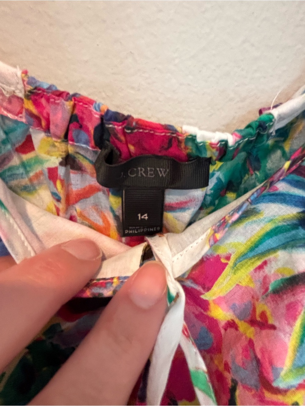 J. Crew Pink & Green Tropical Ruffle Camisole - Picture 3 of 5
